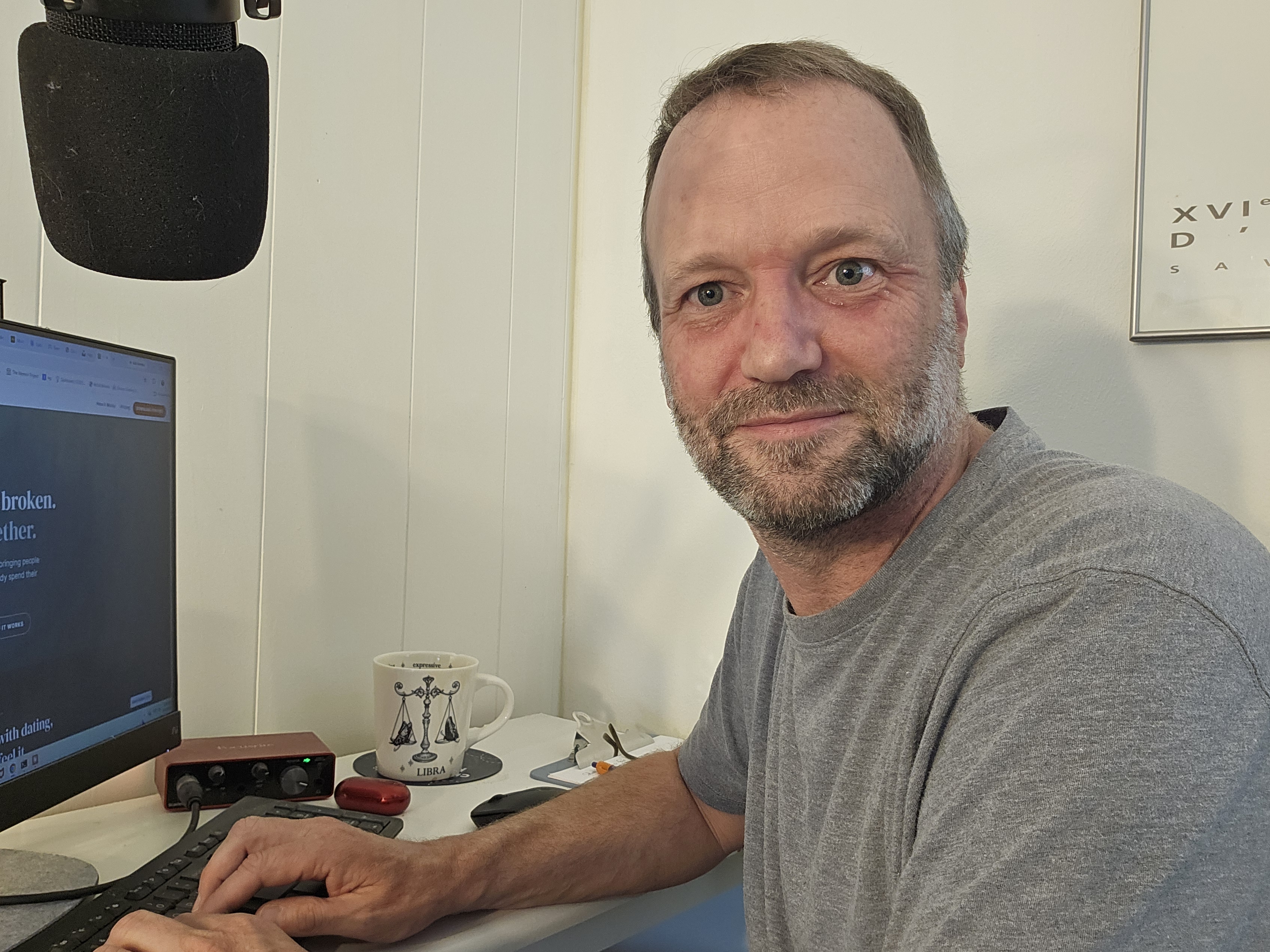 Eric Meade at his desk